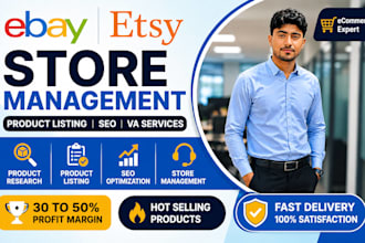 provide etsy and ebay virtual assistant services