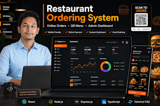 build a restaurant website with online ordering and admin panel