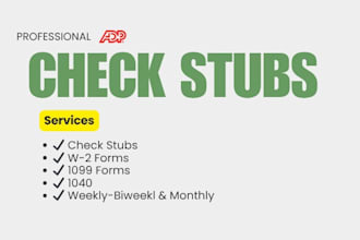 create check stubs document and payroll reports