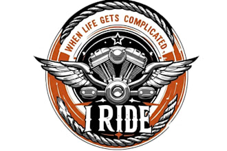 do modern biker motorcycle badges logo