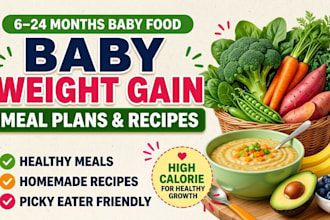 create baby weight gain recipes and meal plans for 6 to 24 months