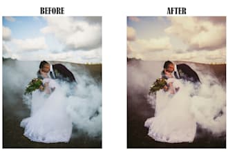 provide premium wedding photo color grading services