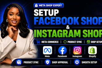 setup facebook shop, instagram shop and meta commerce manager