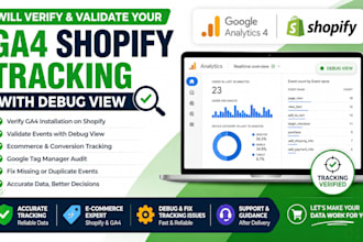 verify and validate your ga4 shopify tracking with debug view