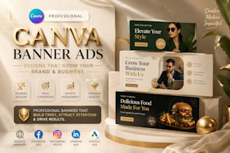 create website banners and ads design in canva