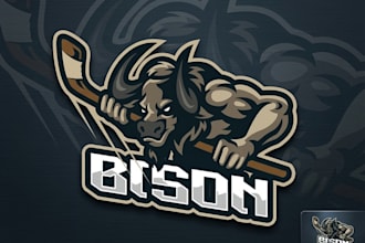 design best quality thy bison rocket league logo