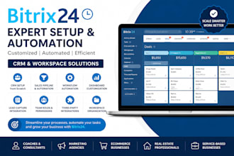 setup and automate your workspace, bitrix24 CRM , be your bitrix24 CRM expert