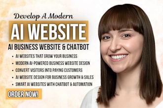 develop modern ai website design ai chatbot business website ai automation