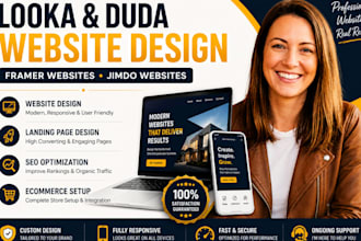 design looka website redesign webflow framer, jimdo website, duda, wix website