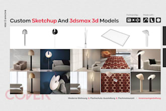 do custom sketchup and 3ds max 3d models