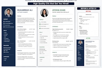 design a professional ats friendly CV or resume