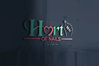 design sustainability premium nail technician logo