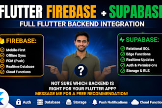 integrate firebase or supabase backend into your flutter app