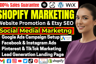 social medial marketing google ads to boost shopify sales etsy website promotion