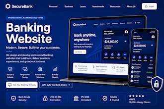 design a professional finance, banking, and fintech website