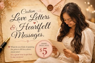 write a heartfelt personal letter for your loved ones