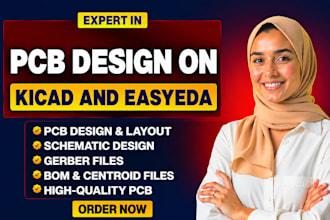 design pcb boards and pcb designs in easyeda and kicad software