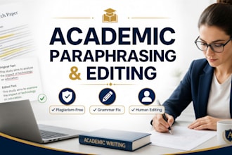 provide professional academic paraphrasing service and editing