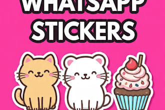 create cute kawaii whatsapp stickers