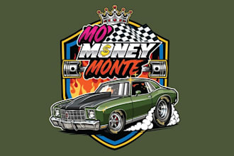 design unique mo money monte logo