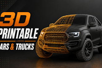 make solid watertight 3d printable models of cars and trucks