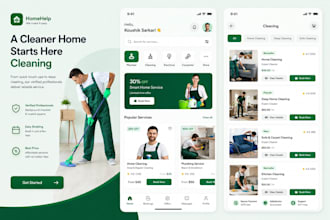 create on demand service provider or home service cleaning app, handyman app