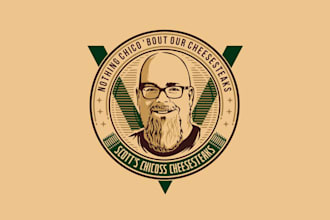 design family owned cheese steak shop logo