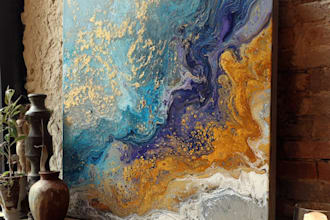 design premium abstract art for interior decoration