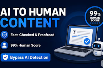 rewrite ai content to human text and do fact checking