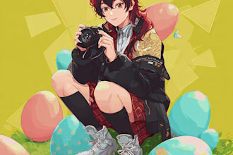 draw anime vtuber and gaming fan art character
