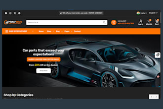 build auto parts shopify store automotive website car parts automobile website