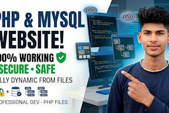 build custom php website with mysql database