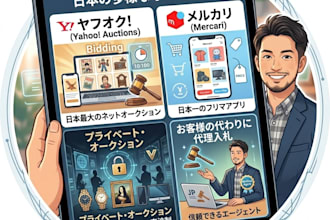 bid on items from private, public japanese auctions