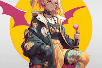 create custom anime fan art and digital illustration artwork
