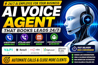 build ai voice agent, ai receptionist with vapi, retell ai, n8n automation, ghl