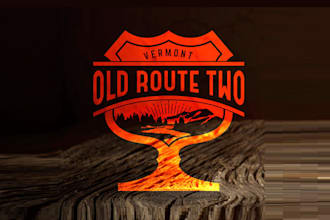 create a classic vintage logo for old route two spirits