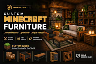 create custom minecraft furniture models