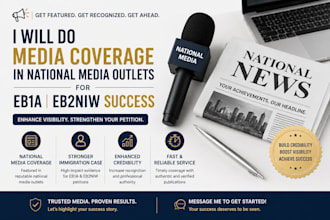 do media coverage in national media outlet for eb1a eb2niw success