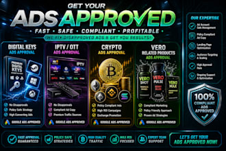 fix disapproved google ads for digital keys, iptv, crypto, vero related product