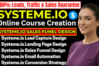 systeme io sales funnel systeme io online course landing page email automations