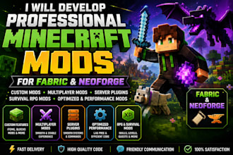 develop professional minecraft mods for fabric and neoforge