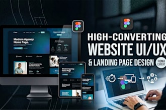 design figma website UI UX and landing page design for your buisness or products
