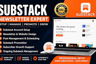 setup substack account, newsletter, website, manage substack post