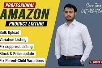 do amazon bulk listing upload via flat file with parent child variations