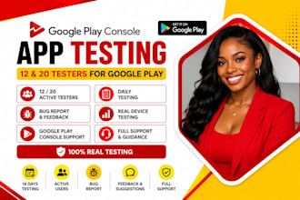 12 testers 20 testers android app google play store closed testing QA testing