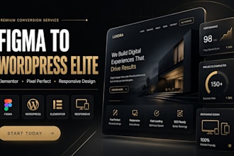 figma to wordpress conversion service, responsive modern layout