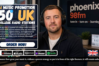 do ai music promotion to 50 uk college radio station