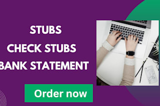 do stub,check stub and bank statememt