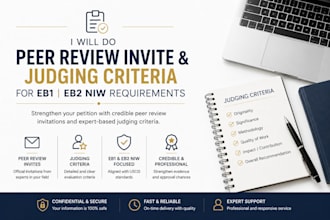 do peer review invite judging criteria for eb1 eb2 niw requirement