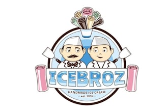 design mascot ice cream food business logo
